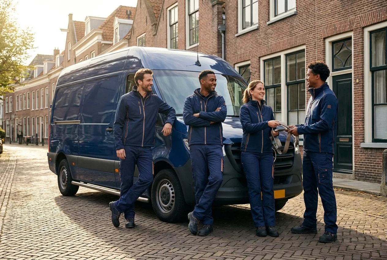 Verhuizers aan het werk voor Kade Verhuizingen